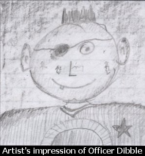 Astist impression of Officer Dibble